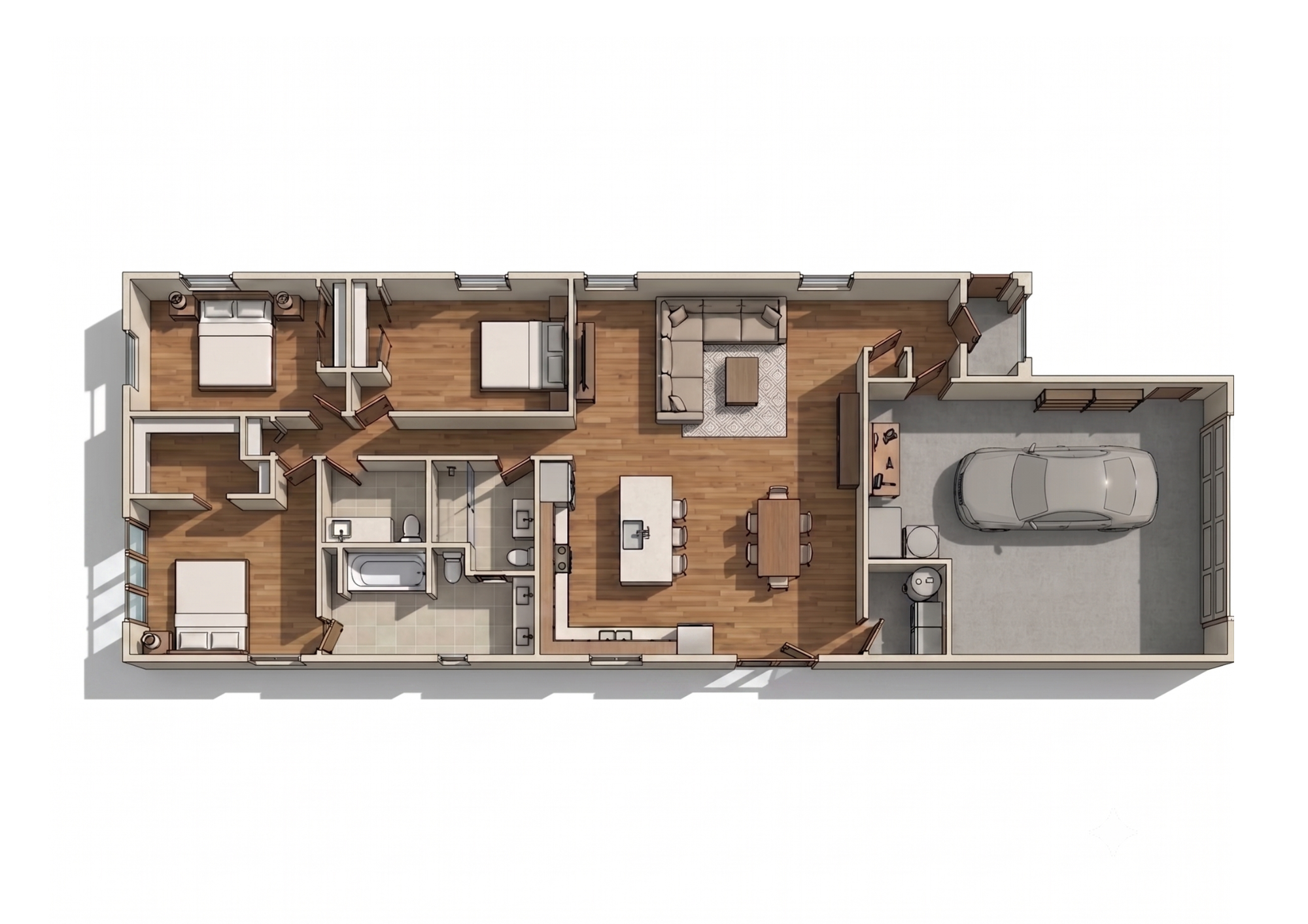 1,500 SF Cholla Floor Plan